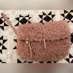 Faux-Fur Purse Handbag clutch resembles an Apricot Poodle Retro Girly Fashion NM